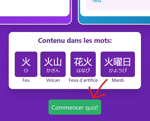Commencer quiz